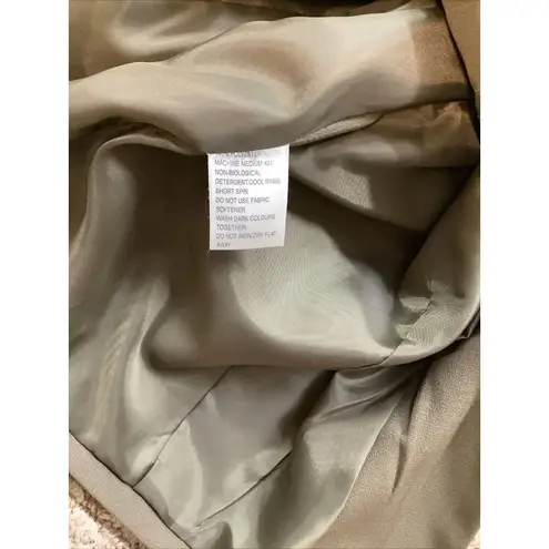 Herman Geist Olive Green Women’s Pant Suit With Shoulder Pads Size 8 (Preowned)