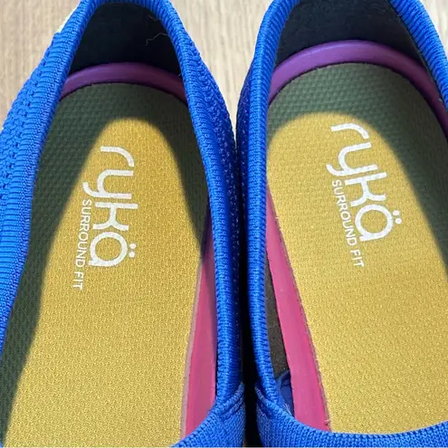 Ryka Hera Slip-On Shoes Blue Sz 11 Casual Comfort Knit Loafers Sneakers Luxury