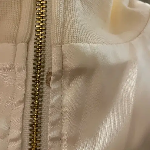 Baby Phat Vintage Cream Bomber Jacket Y2K Women’s Zip Pockets XXL New with Tags