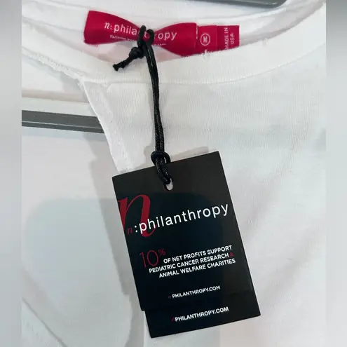 n:philanthropy White Distressed Cutout Tee
Size Medium Made in USA NWT Ethical