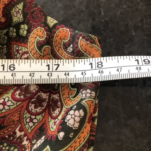 Alyn Paige multi print brown sleeveless maxi dress size 9