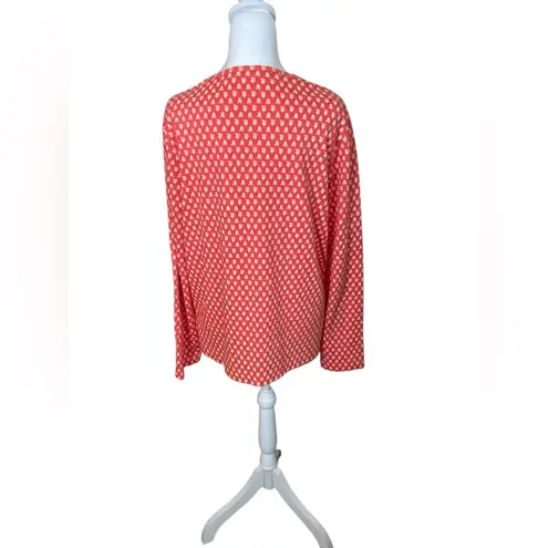 Tabi Womens Tropical Button Front Long Sleeve Shirt Large Vacation Beach Novelty