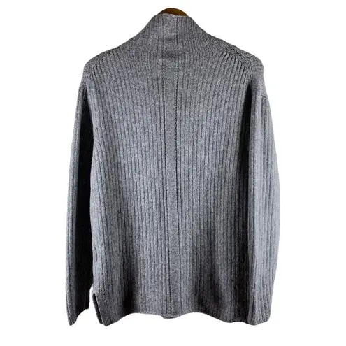 Elizabeth and James Ash Gray Minimalist Ribbed Knit Turtleneck Sweater Size S - Image 7
