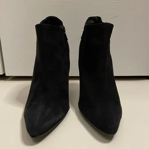 Ralph Lauren , black suede stiletto booties sz 9.5