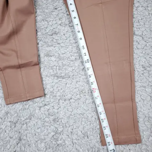 Betabrand Large Short Petite Tan Power Down Pants Skinny Yoga Gym Brown Pull On