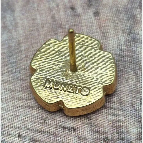 Monet Lot of 2 Dainty Earrings Cream Stud Flowers & Oman Drop Pearl & Rhinestone