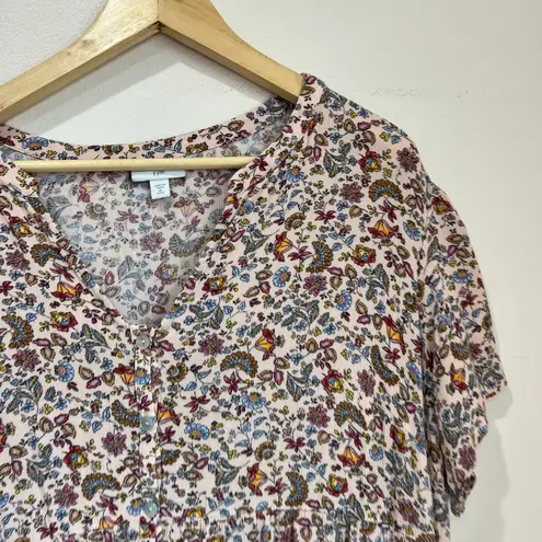 J.Jill Floral Maxi Dress XLP Boho Lightweight Flowy Comfort Chic Cottagecore Red Size undefined