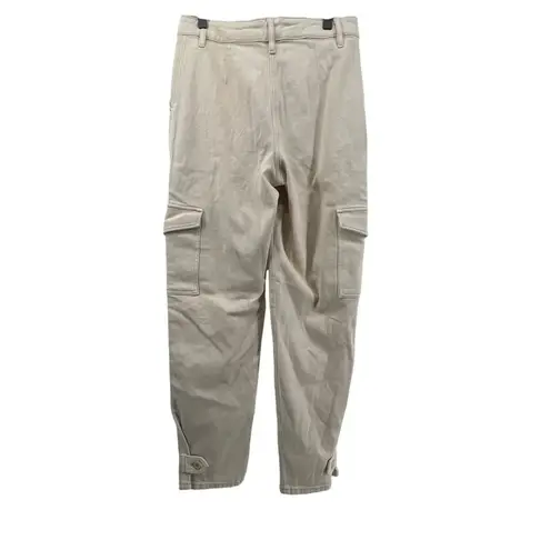 Wilfred Aritzia Free Women 4 Modern Cargo High Rise Cotton Twill Pants Cream Y2K