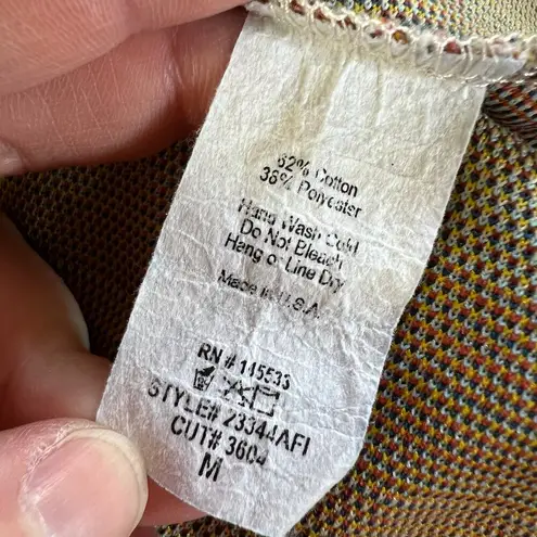 W5 Womens Tank Top Halter Top Blouse Stripes Retro Sleeveless Pullover Medium