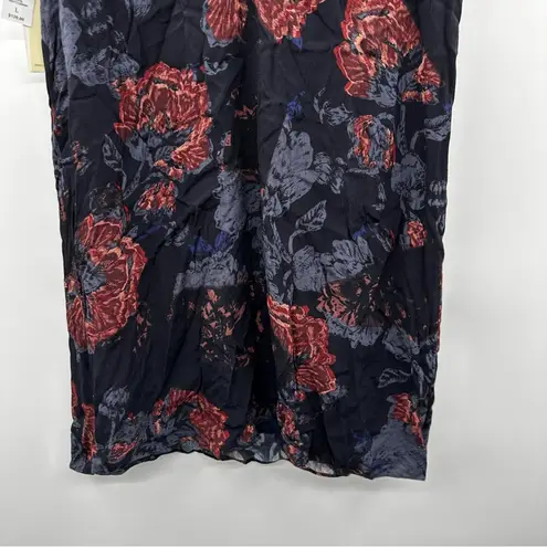 Wilfred Aritzia Ethere Navy Blue Floral Choker Sleeveless Mini Dress Size L