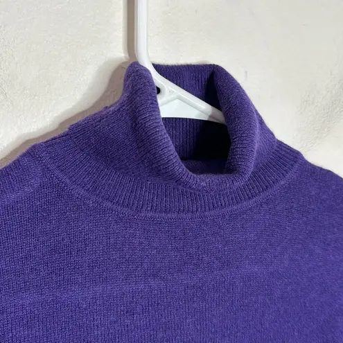 Indulge Cashmere Blackberry Turtleneck Classic Fit Sweater Size XS