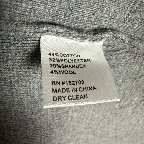 Toccin Gray Knit Tie Front Turtleneck Long Sleeve Sweater Midi Dress Sz M Size M