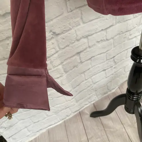 Sarah Spencer intimates women M velour luxury pajama set mauve M