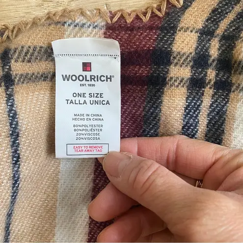 Woolrich plaid poncho