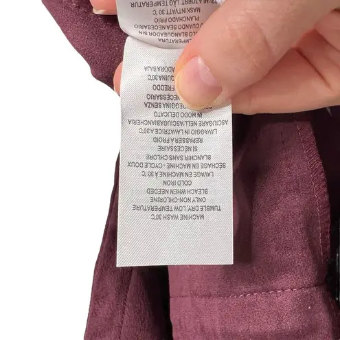 Lysse NWT Lyssé Maroon Faux Suede Open Front Drawstring Utility Vest