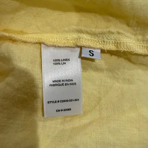 Cloth & Stone Cloth‎ & Stone Women's Yellow Linen Button-Up Shirt Size Small - Image 5