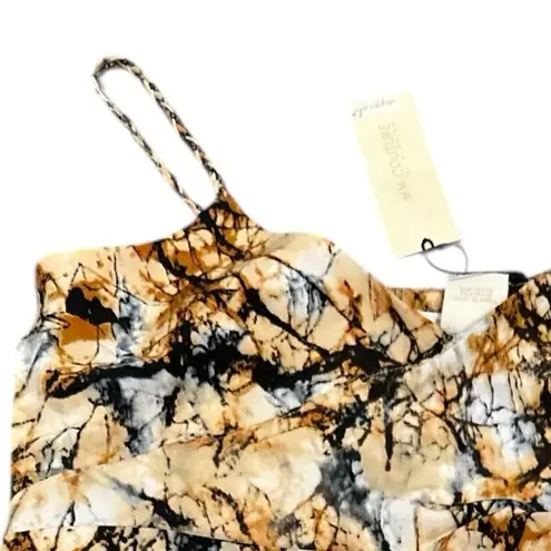 MM Couture BY MISS ME BROWN TAN CREAM MULTI-COLOR MINI DRESS S