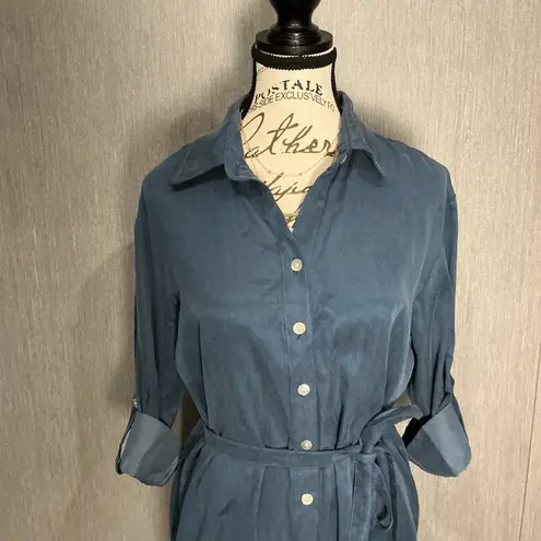 Finley Teal Long Sleeve Button