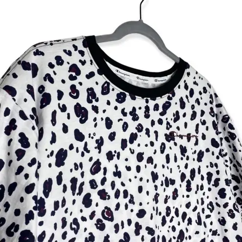 Champion  leopard print cropped tee black and white size L