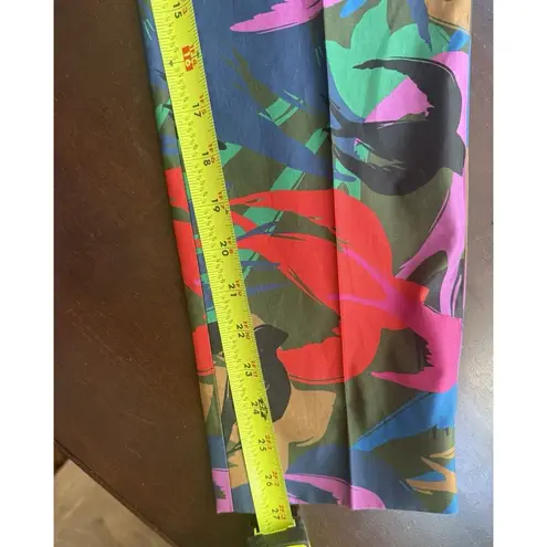 Sonia Rykiel Paris Womens Birds All Over Print Pants Size 36 French, 100% Cotton Blue