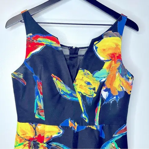 Milly Sleeveless Pop Art Ella Midi Dress Size 8