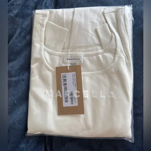 MARCELLA NYC Sierra Short Sleeve Dress in white petite medium NWT Black Size undefined