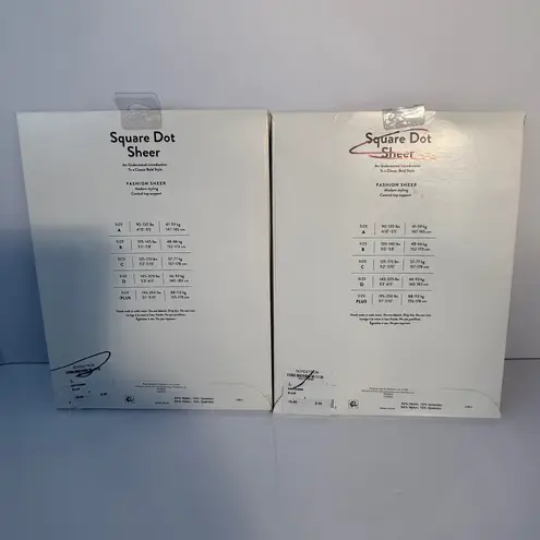 Nordstrom  Square Dot Sheer Fashion Tights Black Size B Denier 20 - pair of 2