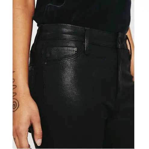 AG Adriano Goldschmied AG Farrah High Rise Skinny Ankle Jeans in Luminous Super Black Size 24