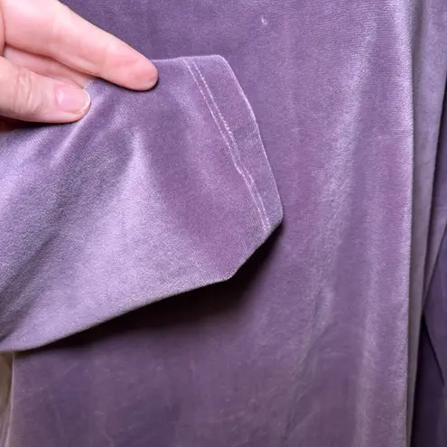 Cable & Gauge Sport Plush Velour Tracksuit Set Womens Medium Purple Top Pants