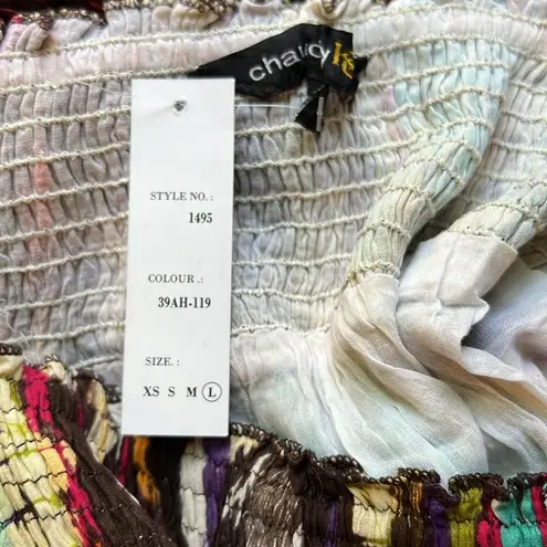 Chaudry KC Boho Bohemian Tribal Midi Maxi Skirt Size L Red Size L