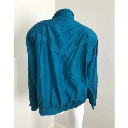 Oleg Cassini Silk Medium Wind Breaker Jacket teal