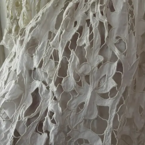 Ulla Johnson Albertine Dress Linen Lace Long Sleeve Pristine Guipure Size 2 XS