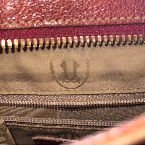 Cartier Authentic Marcello Rust/Brick Red Textured Leather Handbag/Purse/Satchel