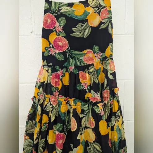 RTR Sz small s Cara Cara New York Harbour Island Dress oranges grapefruit fruit Yellow