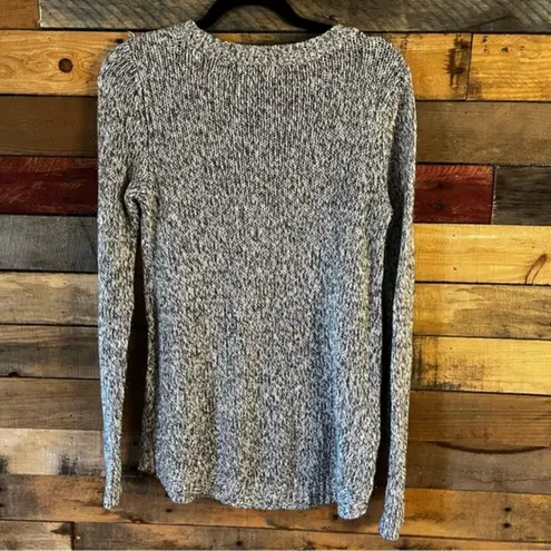Loft  Outlet Gray Marled Knit Sweater Size‎ Medium - Image 2