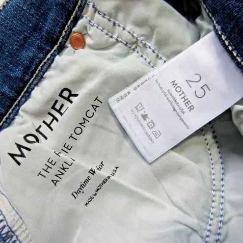 NWT Mother Pixie Tomcat Ankle in Daytime Warrior Straight Stretch Jeans 25