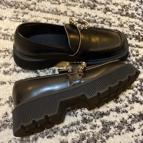 Gucci  Black Dionysus Cordovan Lux Loafers Flats