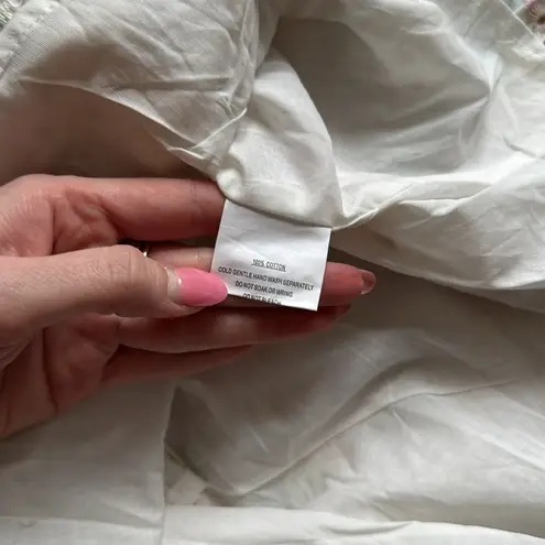 INDIKAH Chic White and Pink Corset Mini Ruffle Dress Medium NWT