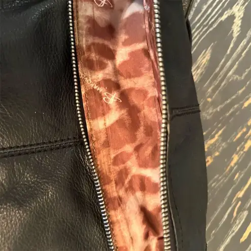 B Makowsky B. Makowsky Women's Black Leather Studded Crossbody Shoulder Bag