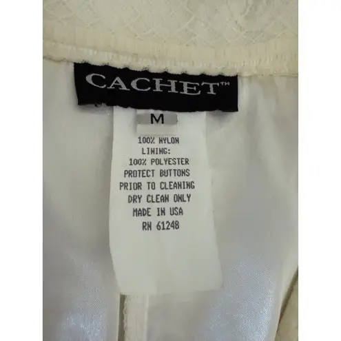 Vintage Vtg 80s 90s Cachet Bridal White Lace Wedding Skirt Jacket Set Medium