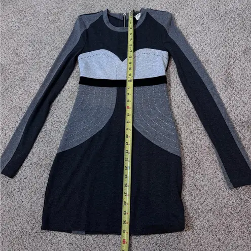 Torn By Ronny Kobo Contour Illusion Bodycon Dress XS Gray Quiet Luxury Office