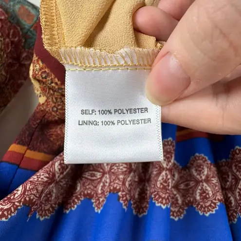 Rose + Olive NWT Womens Multicolor Boho Abstract Off the Shoulder Blouse Sz S