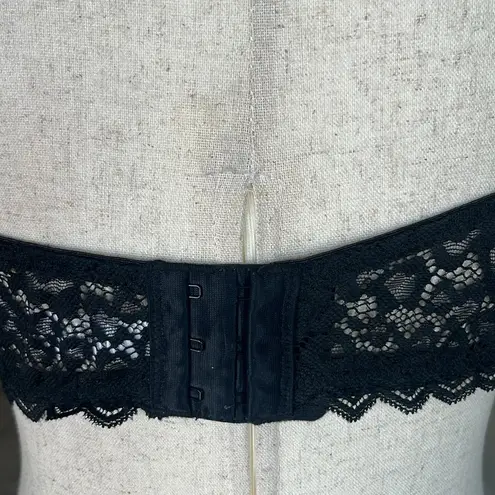 Aerie Auden Wildflower Lace Padded Halter Bralette Black Size XL