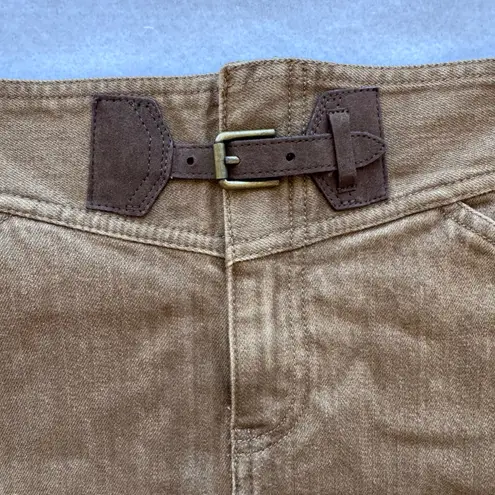 Lauren Jeans Ralph Lauren Brown Cotton Blend Belted Pencil Skirt equestrian 4