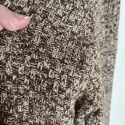 Laura Scott Brown Cardigan Sweater Cotton Blend Size Large