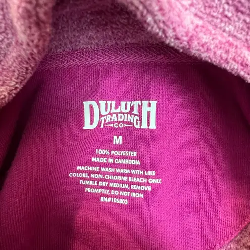 Duluth Trading Pullover Jacket Womens Medium Purple Fleece 1/4 Snap Frost Lake Purple