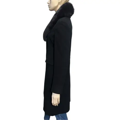 Marc New York Andrew Women’s 10 Black Wool Blend Removable Faux Fur Collar Coat - Image 4