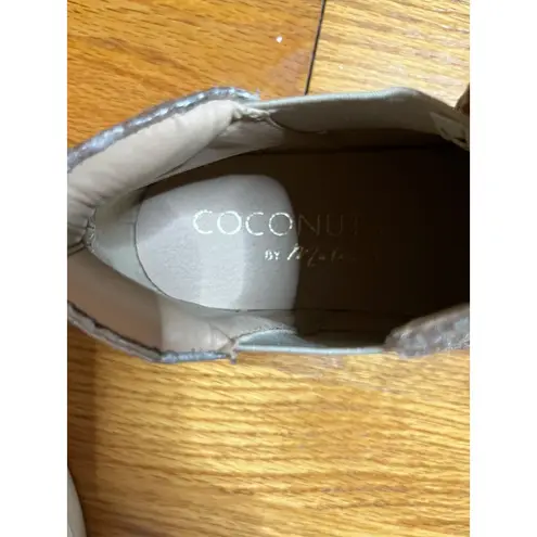 Coconut by Matisse gold Snake Print Fashion Sneakers Booties Shoes Silver Size 7