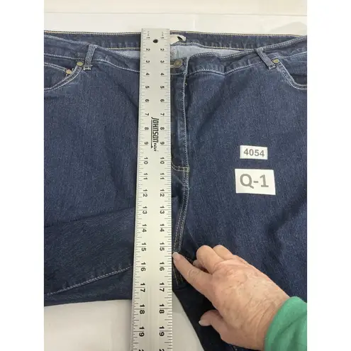 Woman Within Womans Blue Jeans 28 W Petite Pullon