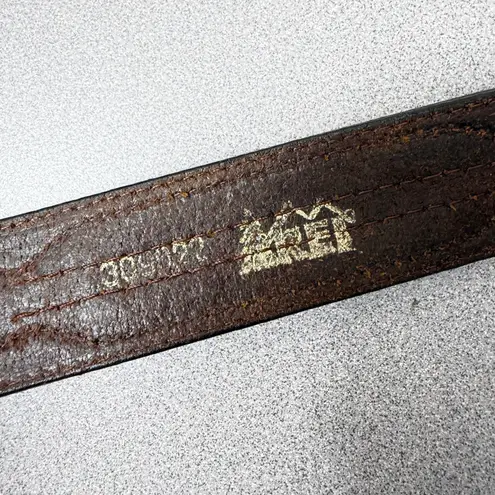 REI Beaded Leather Belt 30 Brown Colorful Stitched Western Southwest *No Buckle